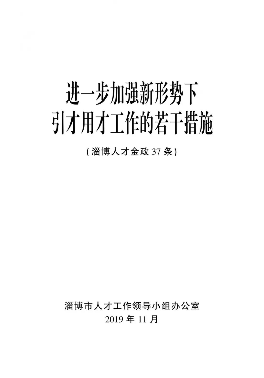 淄博人才金政小冊子，什么事，該找誰一目了然